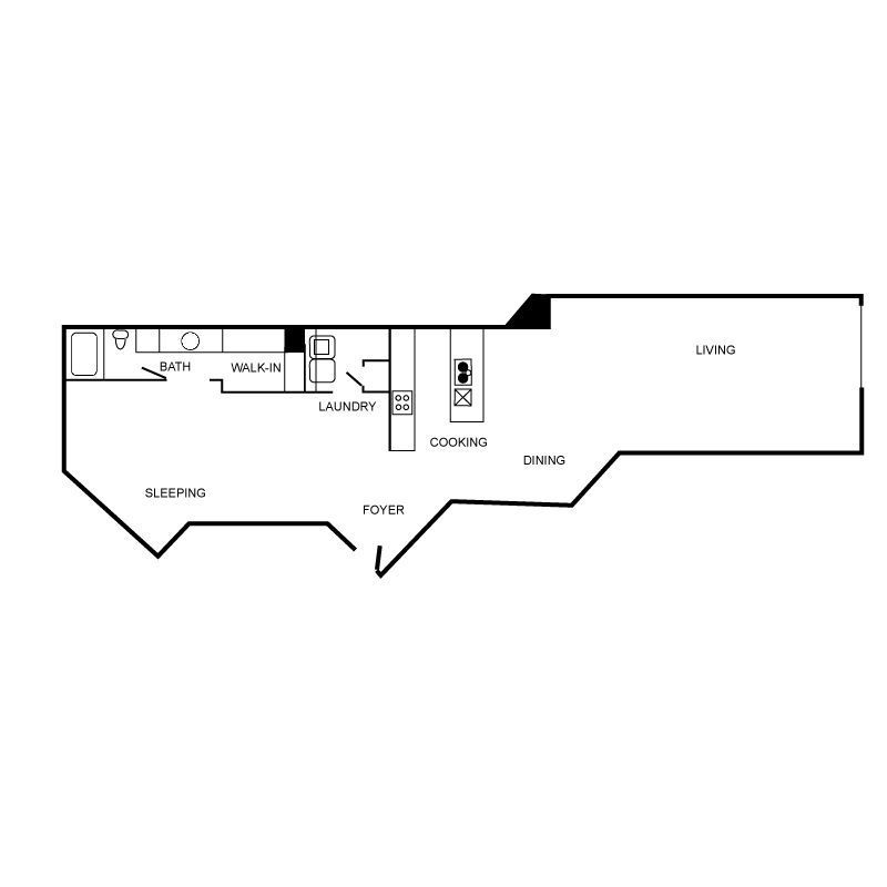 Floor plan layout diagram for a12